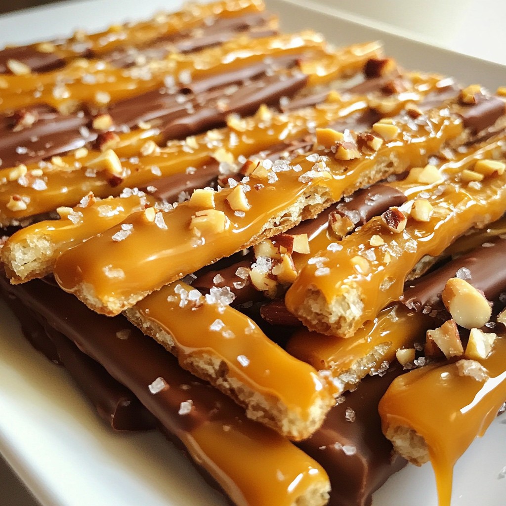 Gesalzenes Karamell-Brezelbark Leckere Nascherei