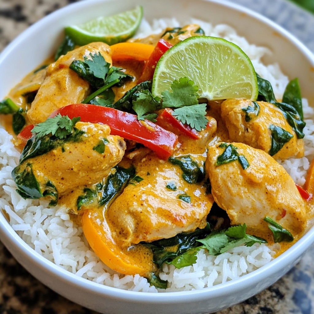 Creamy Coconut Chicken Curry Einfaches Rezept