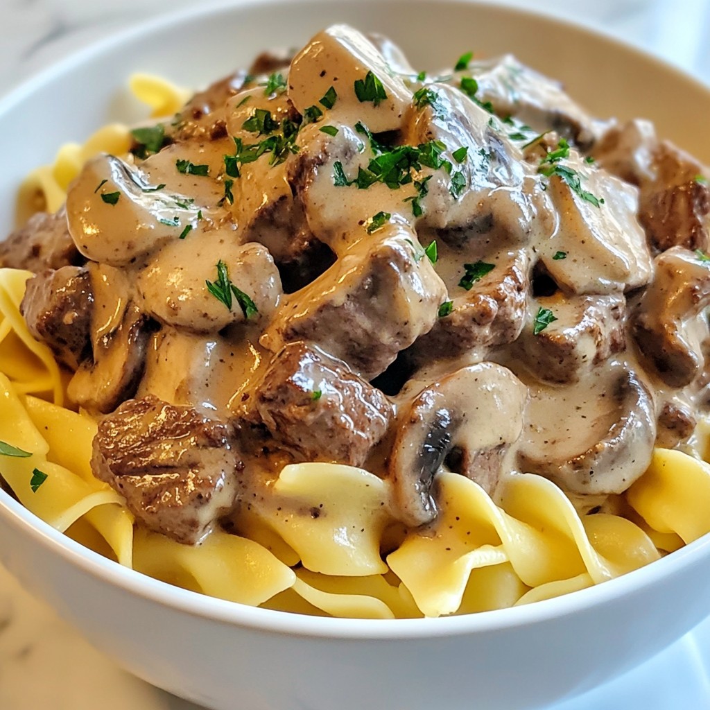 Savory Crockpot Beef Stroganoff Einfaches Genussrezept