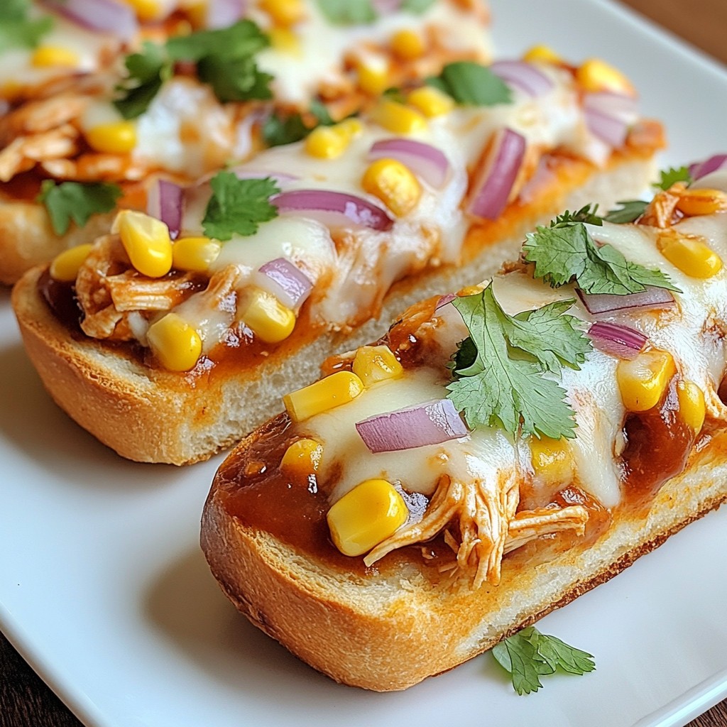 BBQ Chicken French Bread Pizza Lecker und Einfach