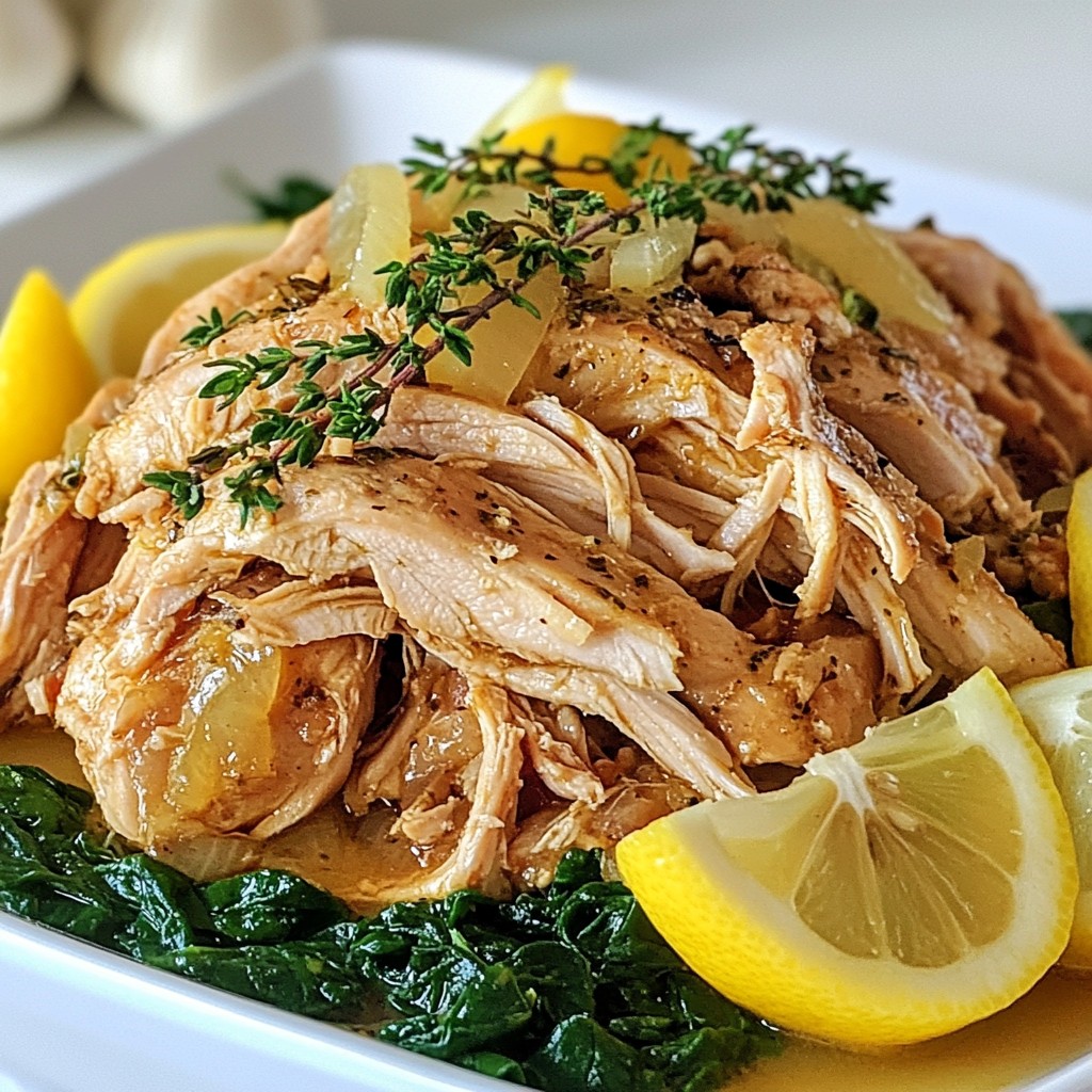 Savory Crockpot Lemon Thyme Chicken Einfache Zubereitung