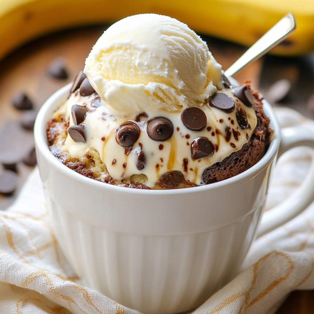 Schokoladen-Banane-Tassenkuchen Schneller Genuss