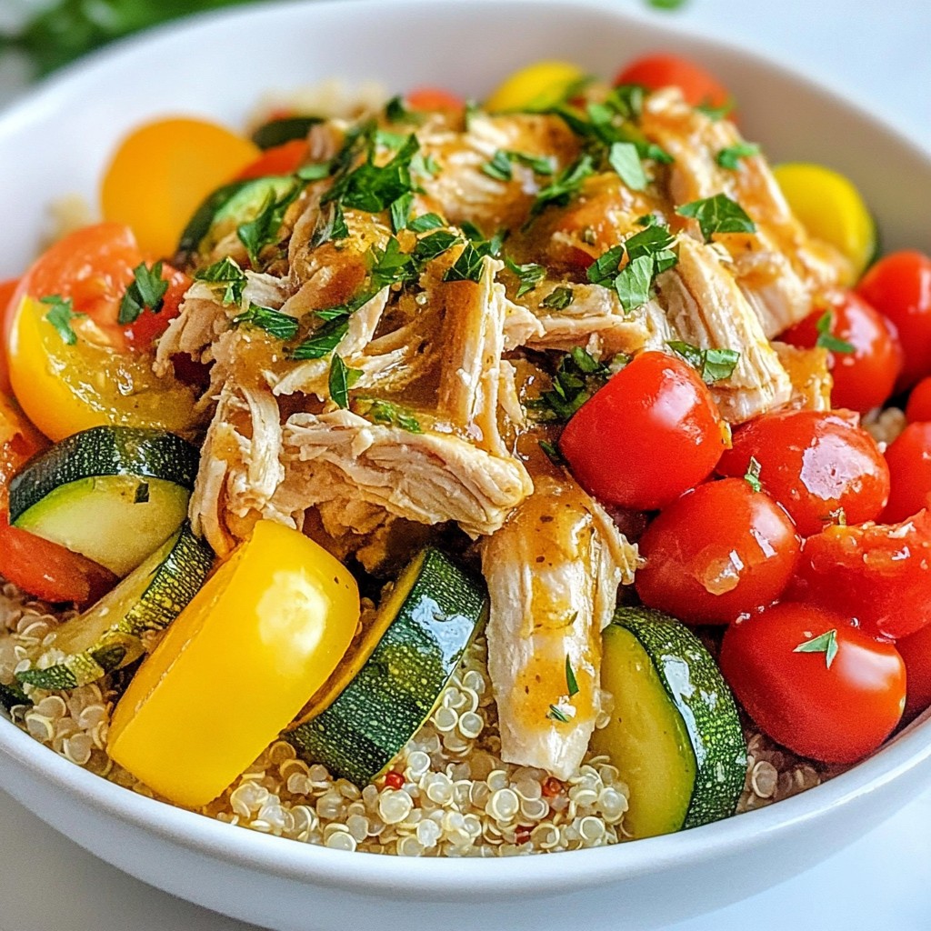 Slow Cooker Herb Lemon Chicken and Veggie Bowls lecker