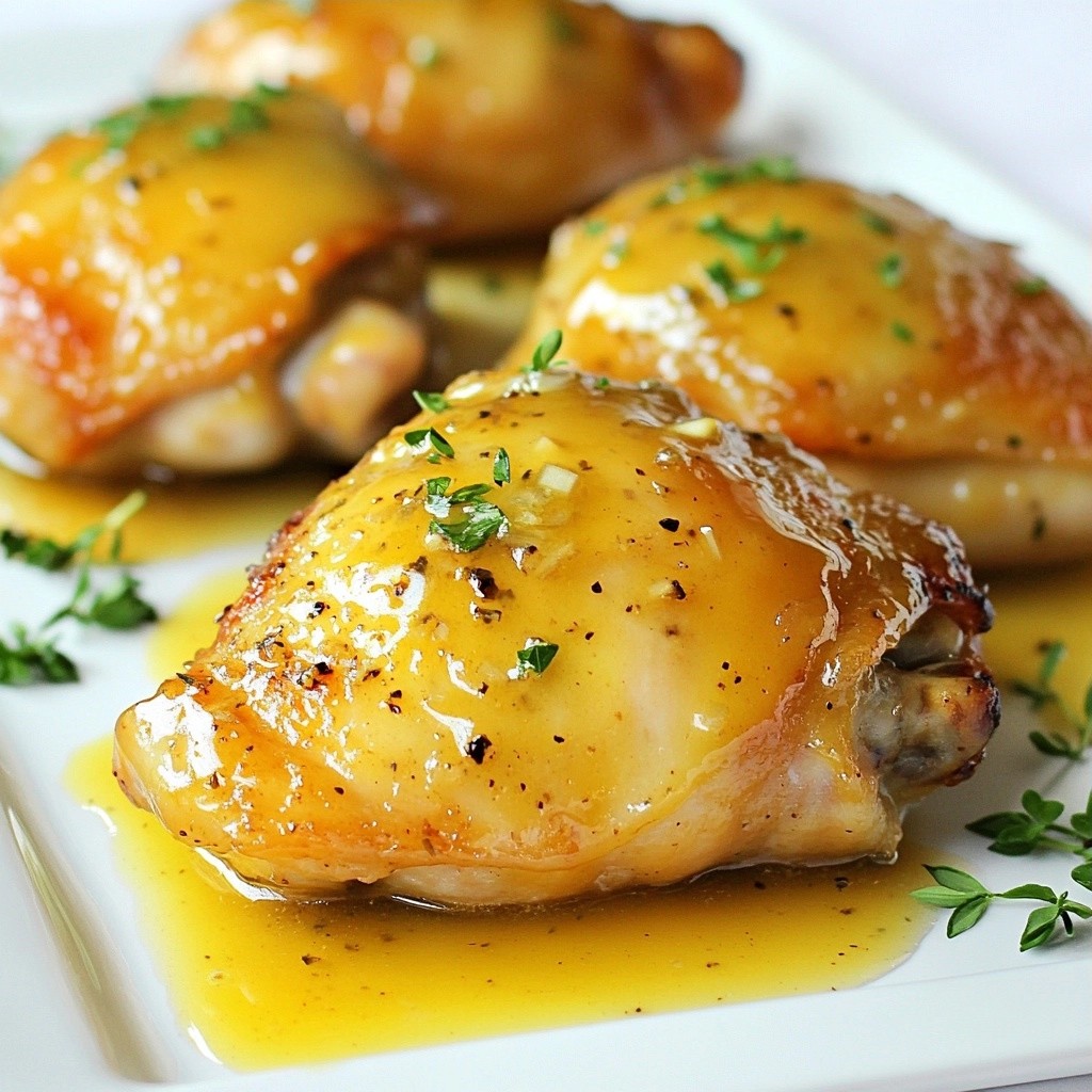 Zarte Crockpot Honig-Senf-Hühnchenkeulen Rezept