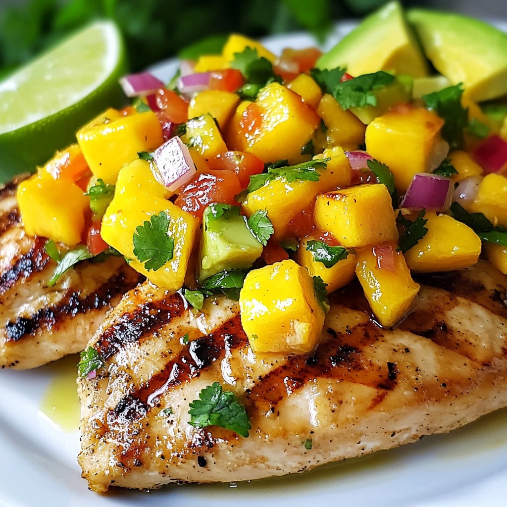 Mango Salsa Grilled Chicken Einfache und Frische Mahlzeit