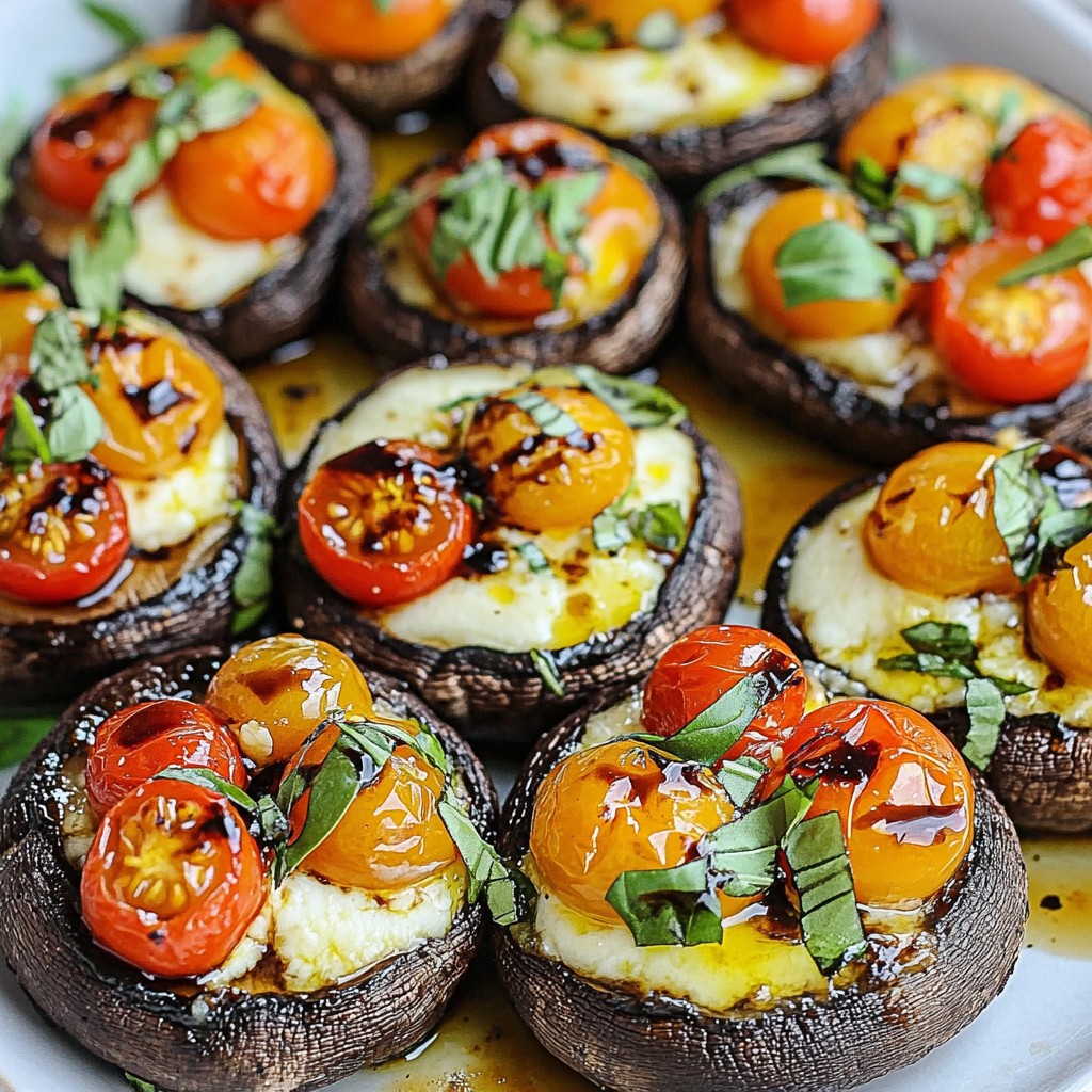 Caprese Stuffed Portobello Mushrooms Köstlicher Genuss