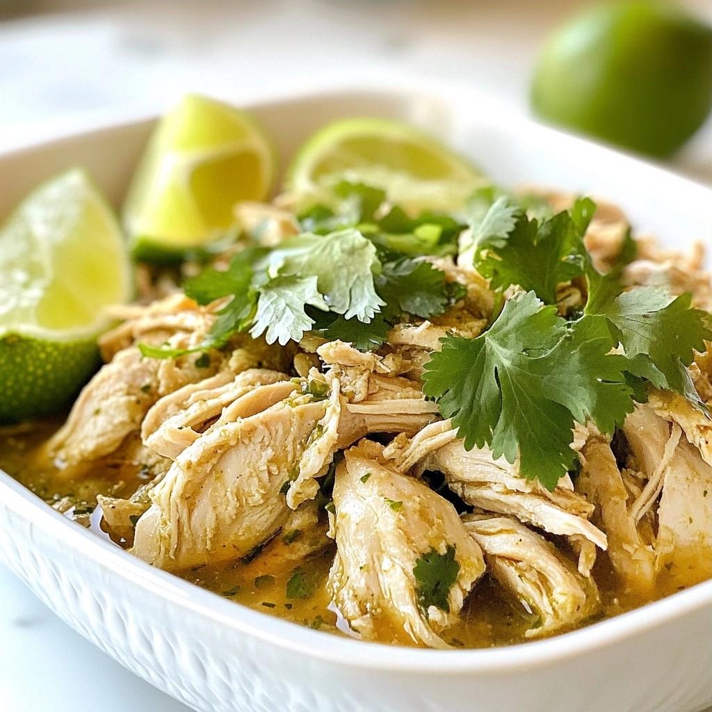 Tangy Slow Cooker Lime Cilantro Chicken Rezept Spaß