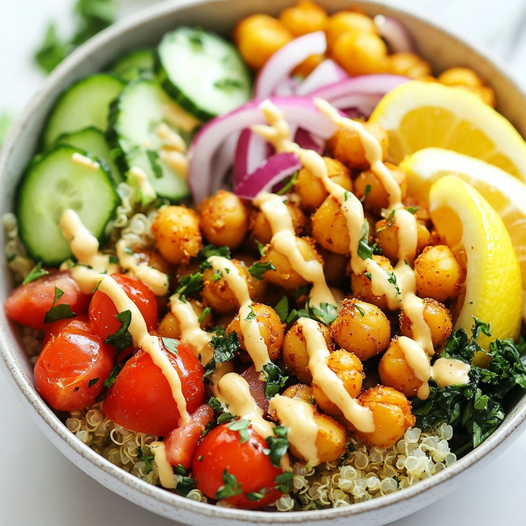 Vegan Chickpea Shawarma Bowls Einfach und Lecker