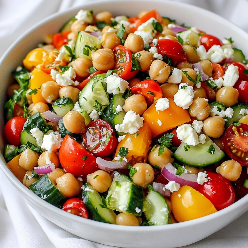 Loaded Greek Chickpea Salad Frisch und Nahrhaft