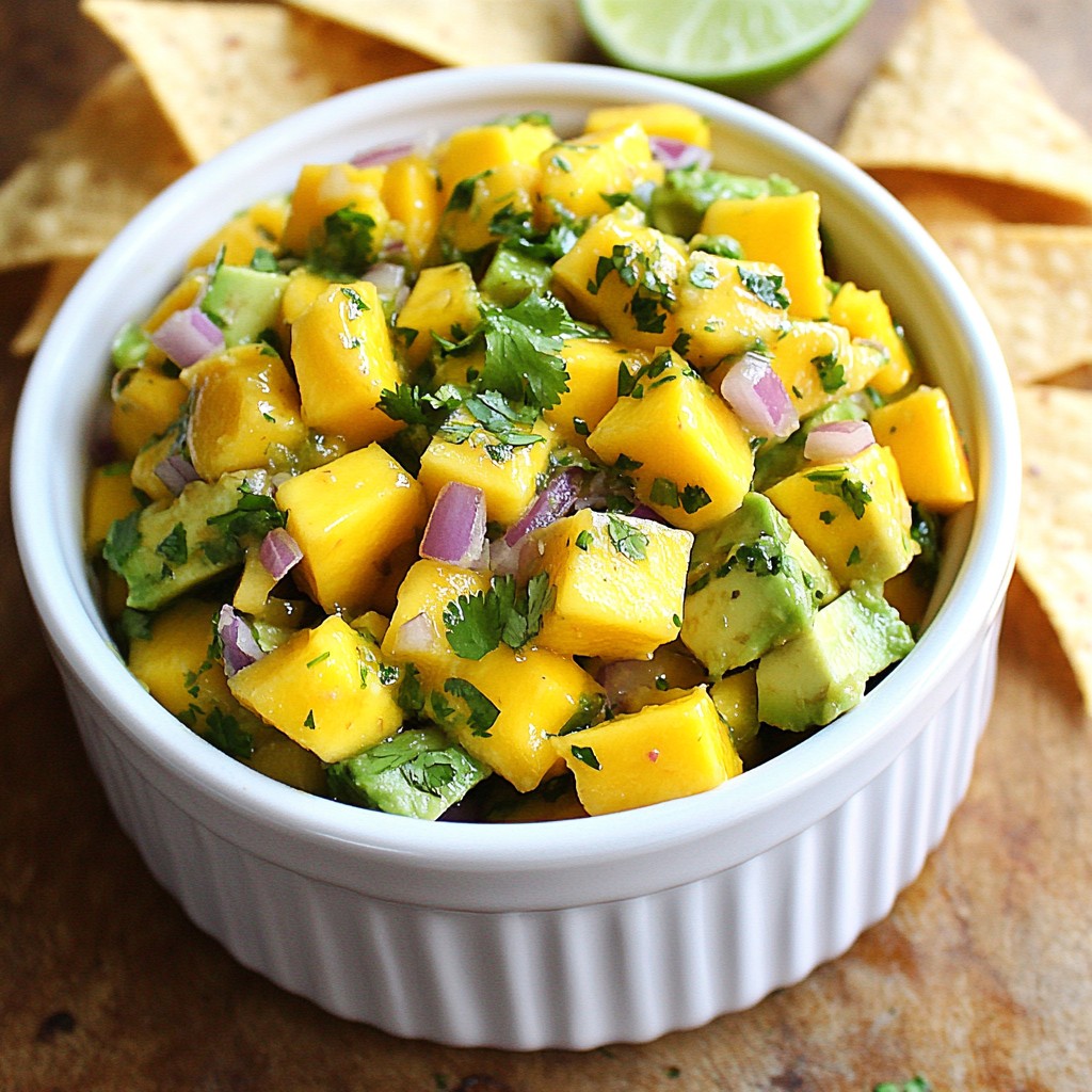 Mango Avocado Salsa Frisch und Einfache Rezeptidee