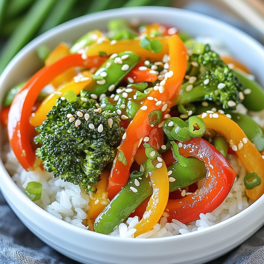 Teriyaki Veggie Stir Fry Nahrhaft und Schnell Zubereitet