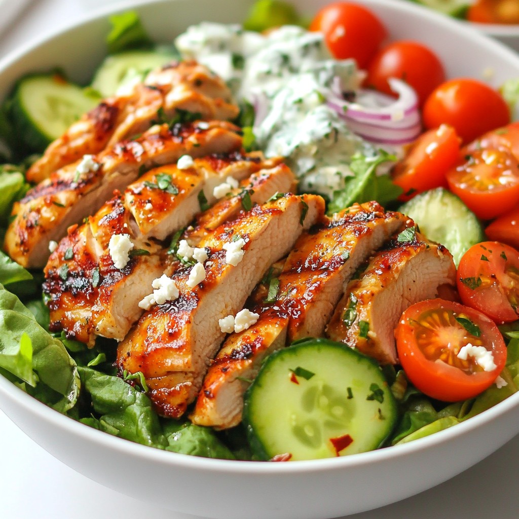 Griechische Chicken Gyro Bowls Einfaches Rezept