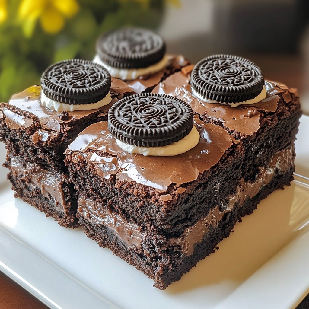 Oreo Stuffed Brownies Einfaches und köstliches Rezept