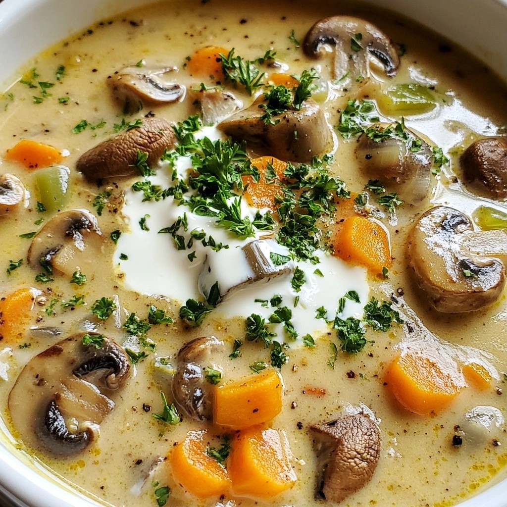 Beruhigende Slow Cooker Wildpilzsuppe für Gemütlichkeit
