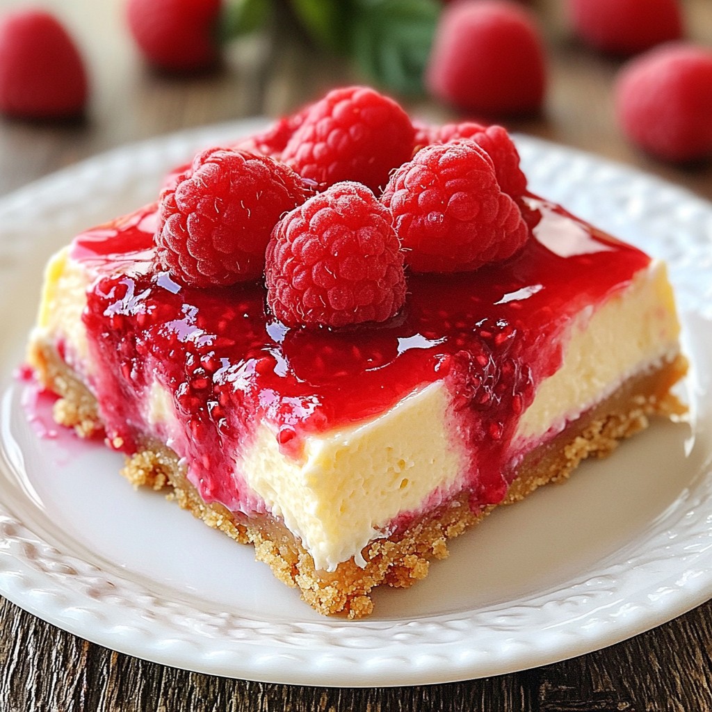 Leckere Himbeer Zitronen Cheesecake Riegel Rezept