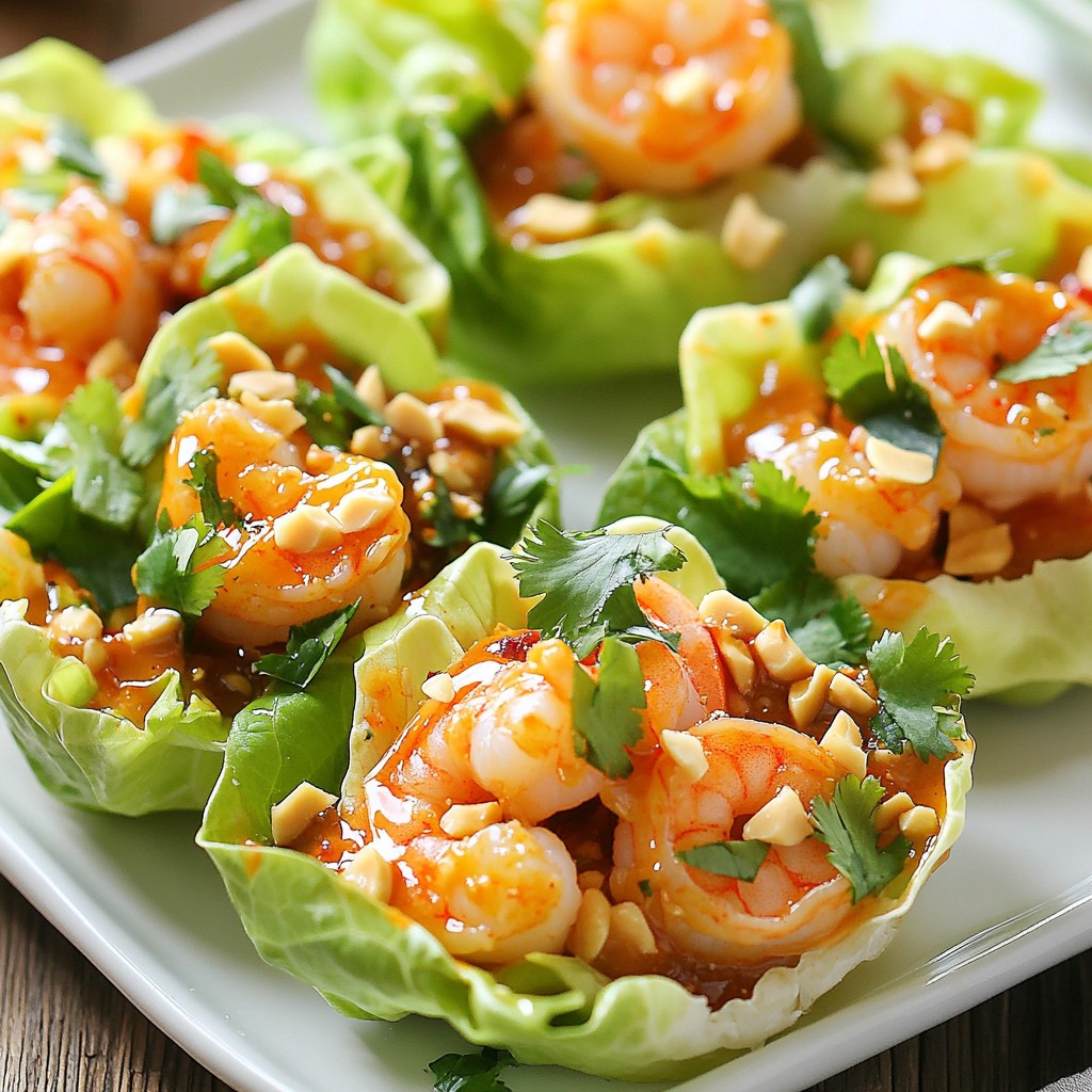 Feurige Firecracker Shrimp Lettuce Cups Lecker genießen