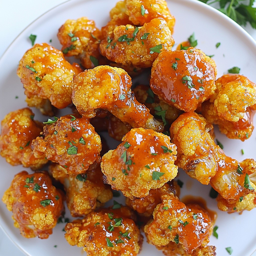 Vegan Buffalo Cauliflower Wings Einfach und Lecker