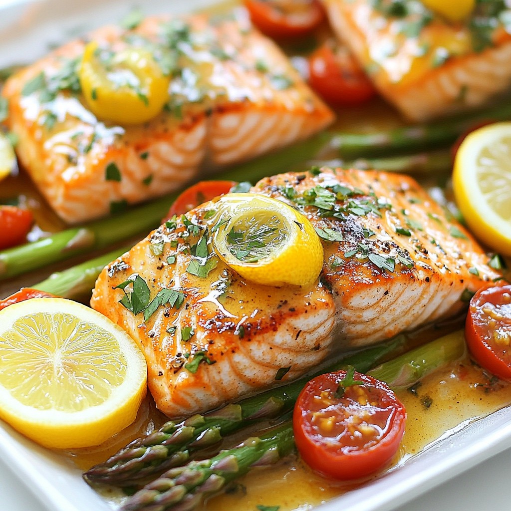 Zitronen-Knoblauch-Butter-Lachs einfach und lecker