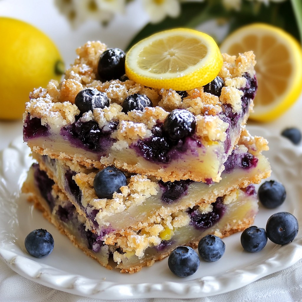 Blaubeer Zitronen Crumble Riegel köstliche Genussmomente