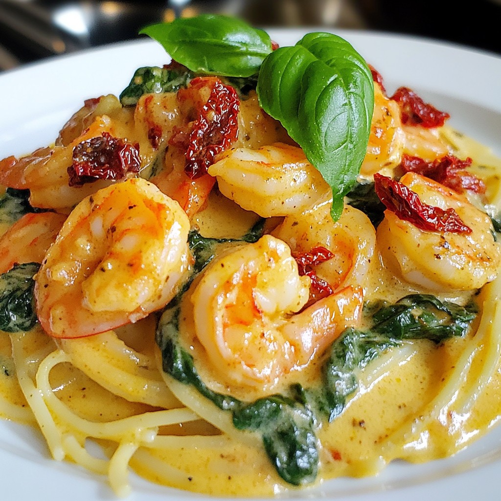 Cremige toskanische Garnelen köstliches Rezept