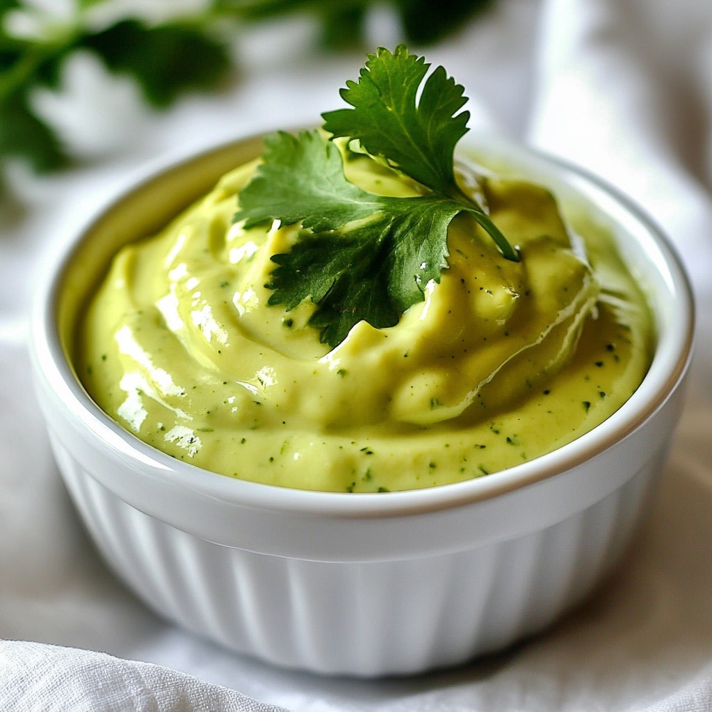Creamy Avocado Cilantro Dressing Lecker und Frisch