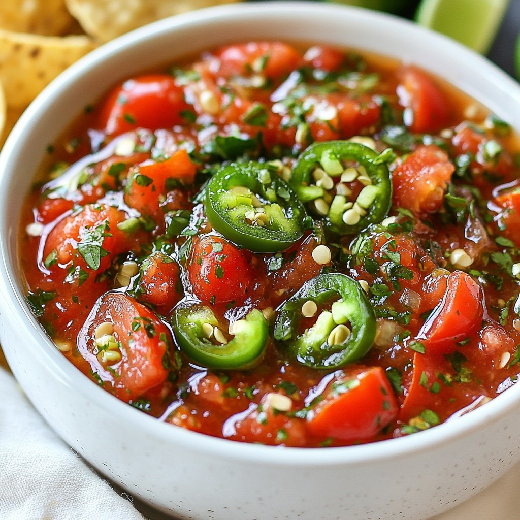 Minute Blender Salsa Schnelle und einfache Rezeptidee