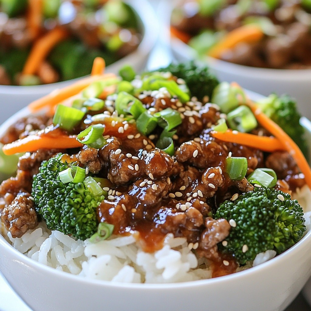 Spicy Korean Beef Bowls Schnelles und Schmackhaftes Gericht