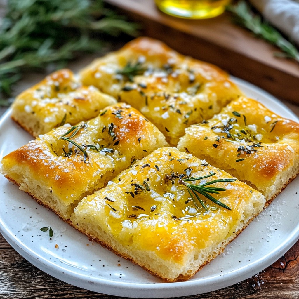 Garlic Herb Focaccia Bread Einfaches und leckeres Rezept