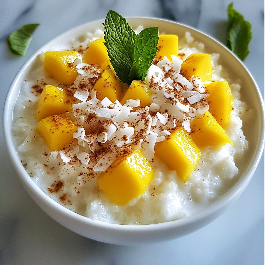 Cremiger Kokosreis-Pudding Einfaches und leckeres Dessert