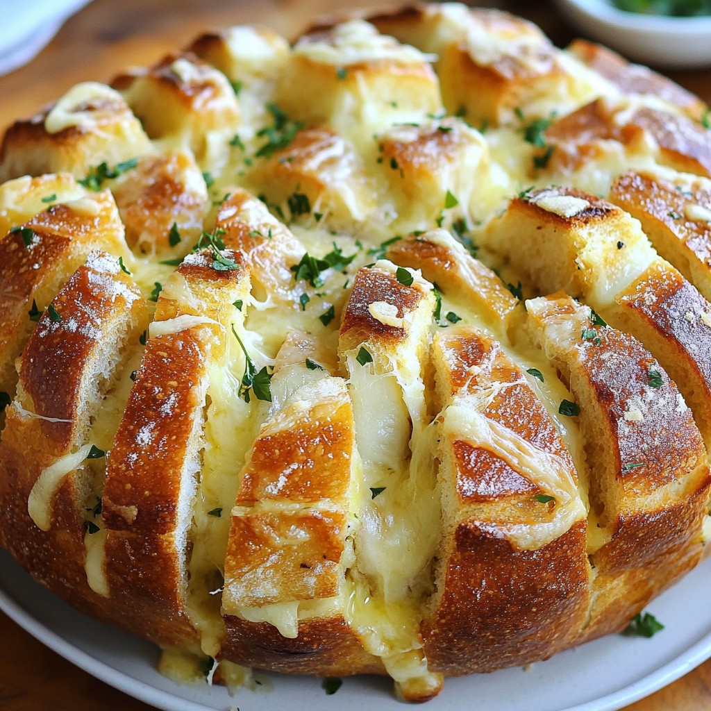 Käse-Zupfbrot mit Knoblauch Einfaches und Leckeres Rezept