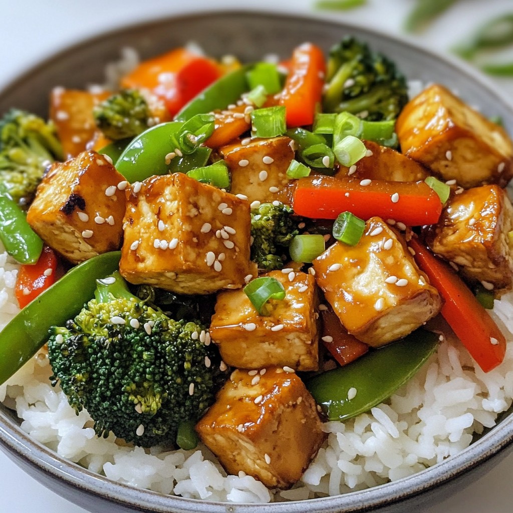 Teriyaki Tofu Stir Fry Schnelles und köstliches Gericht
