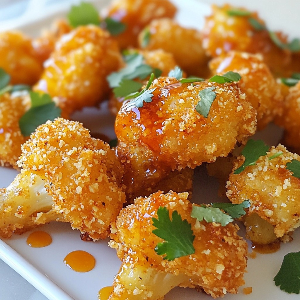 Sriracha Honey Cauliflower Wings Knusprig und Lecker