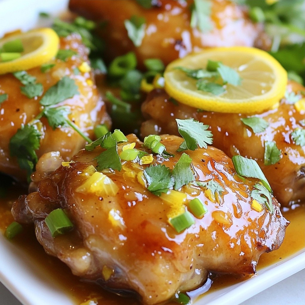 Zesty Crockpot Lemon Ginger Chicken Thighs Rezept