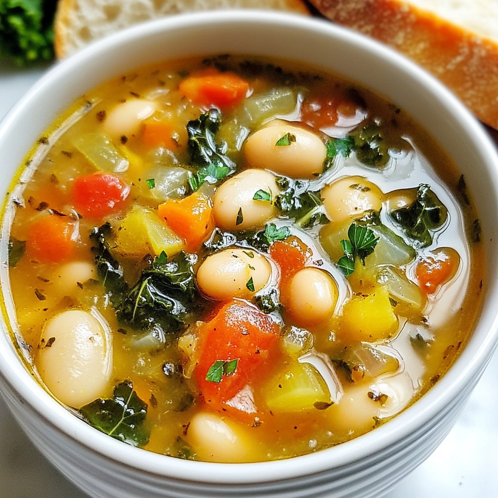 Crockpot Hearty White Bean and Kale Stew Einfach Kochen