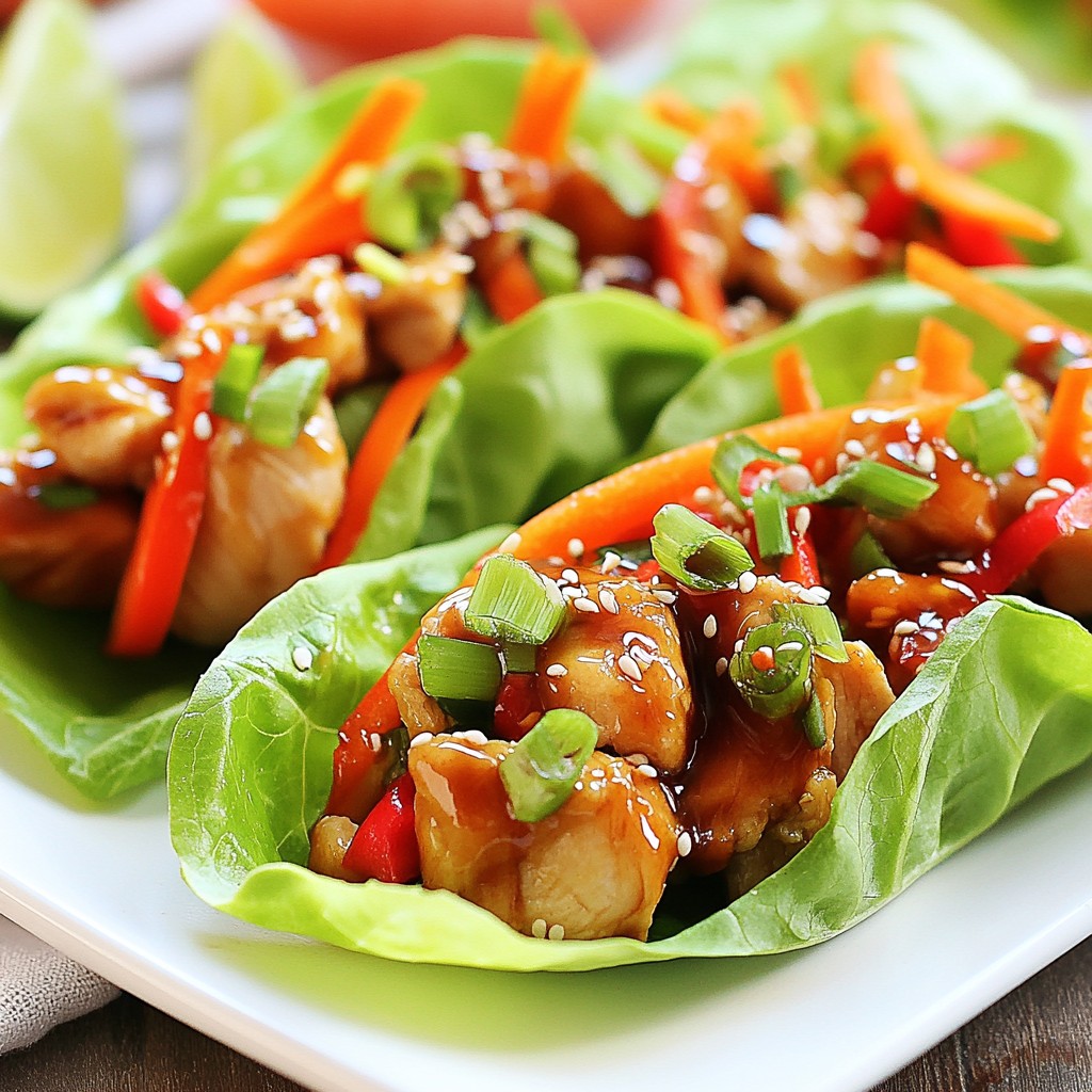 Teriyaki Chicken Lettuce Wraps Leckere und gesunde Wahl