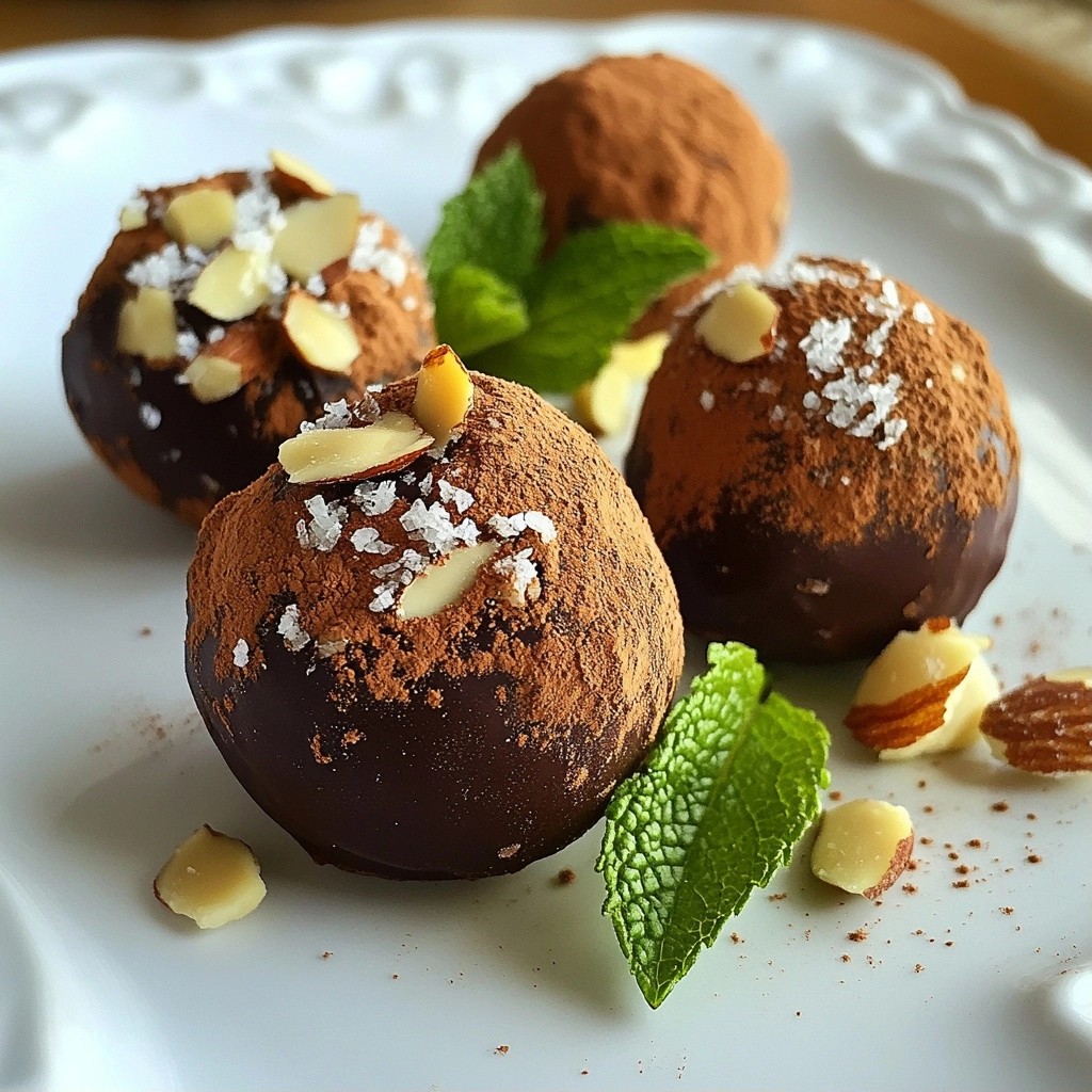 Trüffel mit Nougat und Knusprigen Mandelstückchen lecker