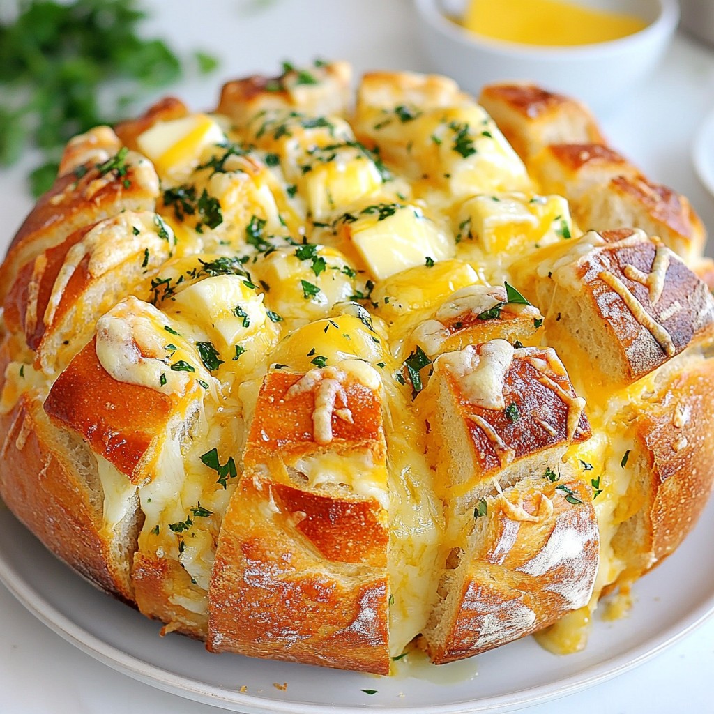 Cheesy Pull-Apart Garlic Bread Einfache und leckere Art