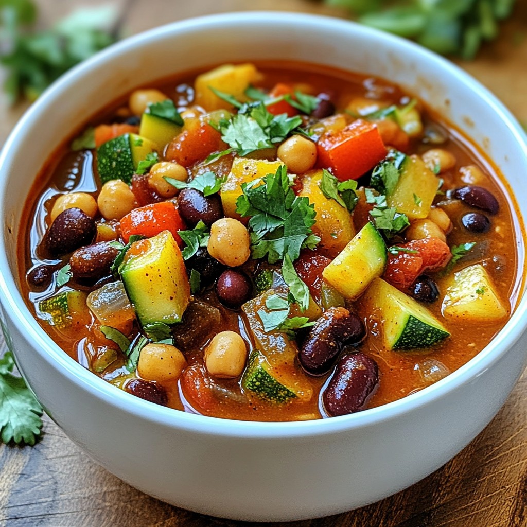 Set and Forget Hearty Veggie Chili Einfache Kochfreude