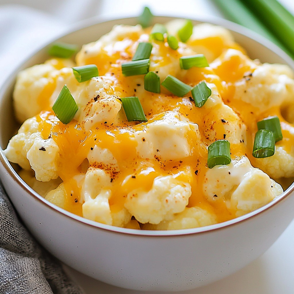 Crockpot Cheesy Cauliflower Casserole Köstlicher Genuss