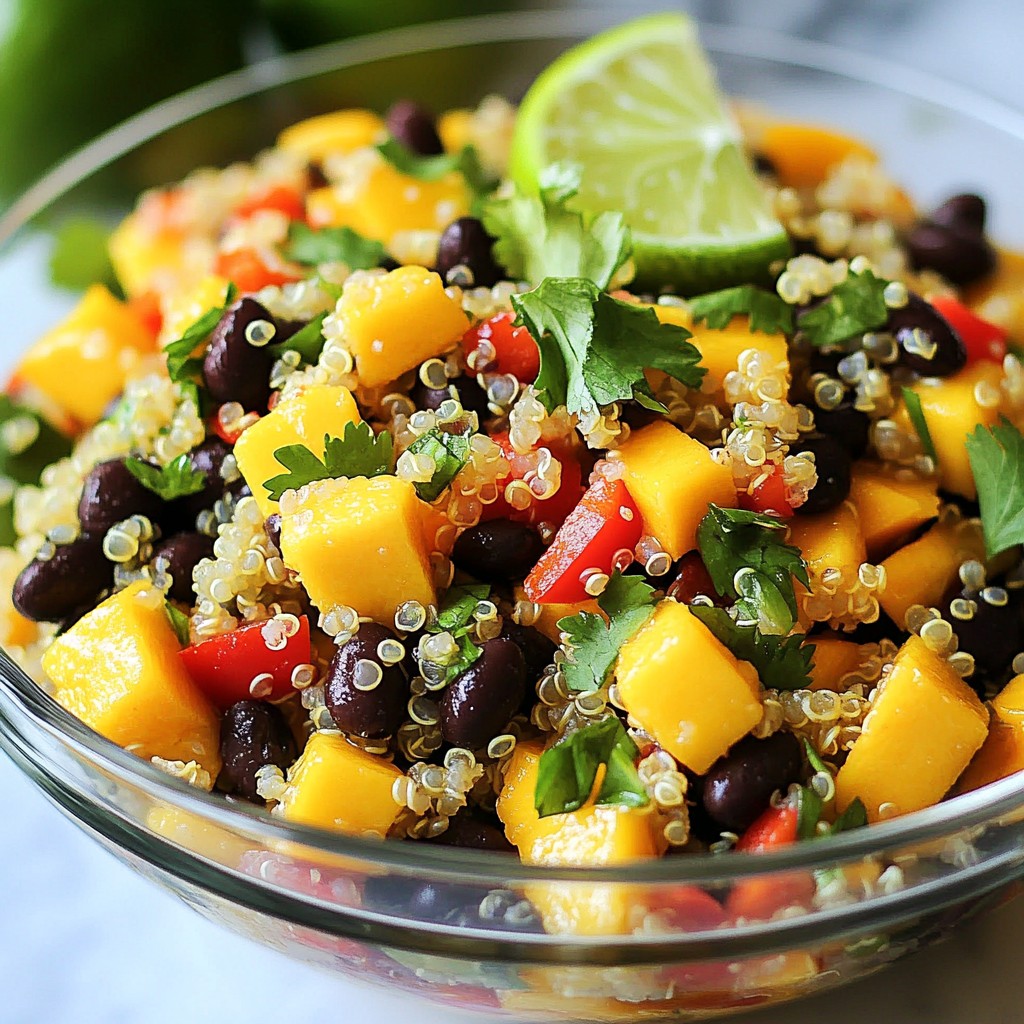 Mango Black Bean Quinoa Salad Frisch und Vitalisierend