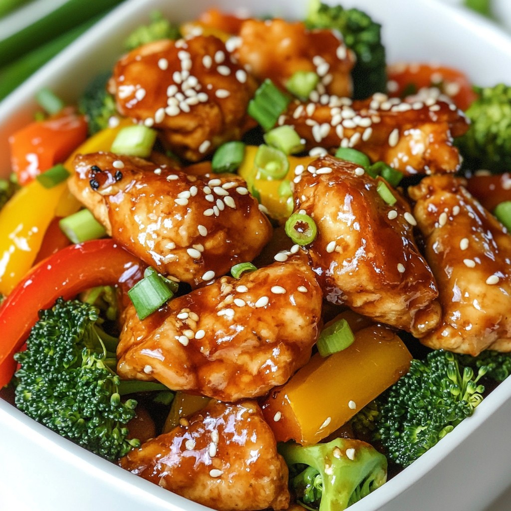 Orange Glazed Chicken Stir Fry Einfaches Rezept