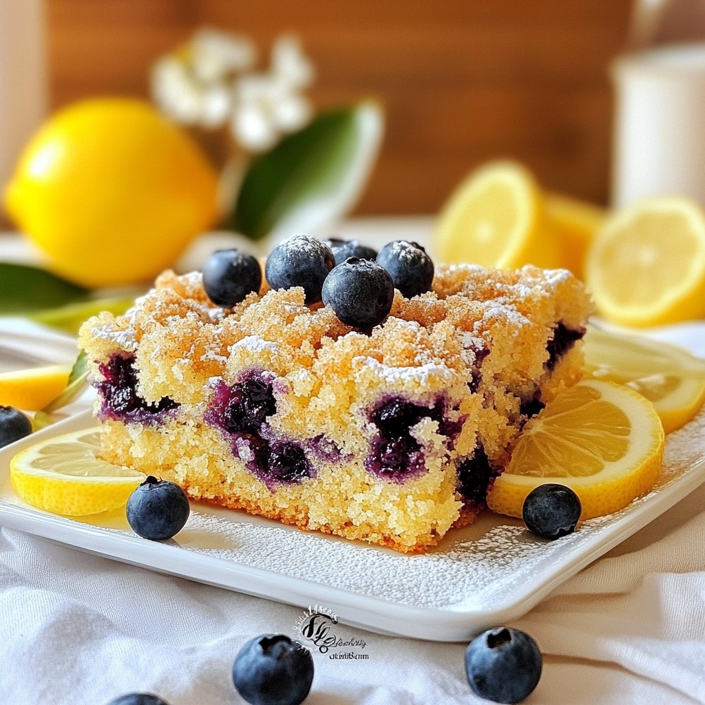 Lemon Blueberry Crumb Cake Frisch und Köstlich Backen