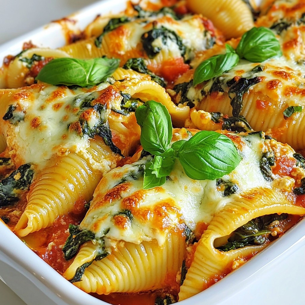 Spinach Ricotta Stuffed Shells Einfache und Schmackhafte