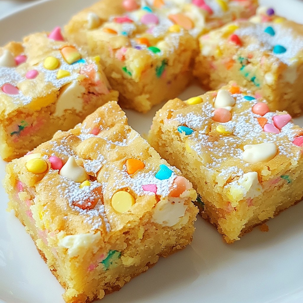Birthday Cake Blondies Gelungene und Einfache Leckerei