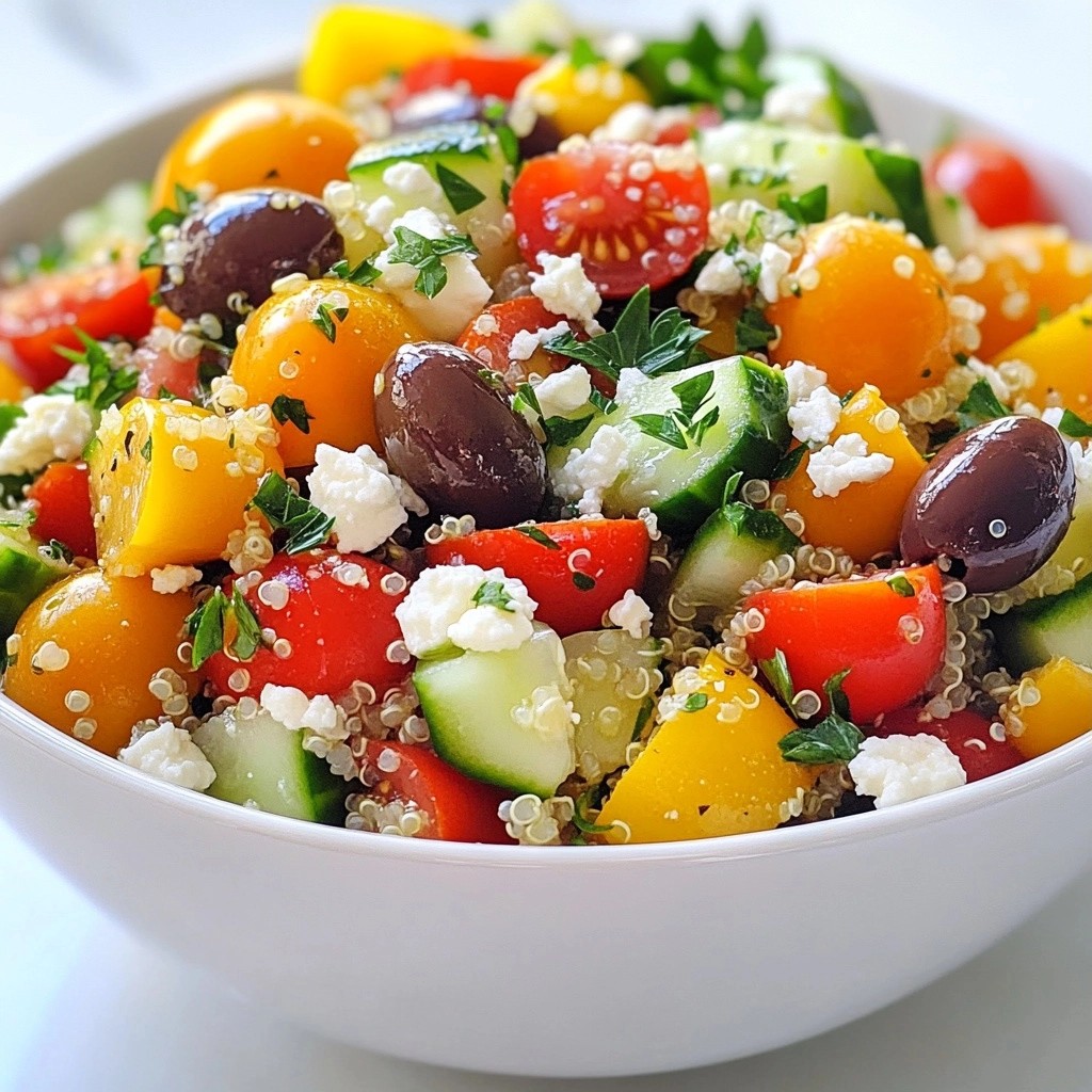 Set and Forget Greek Style Quinoa Salad Köstlich und Einfach