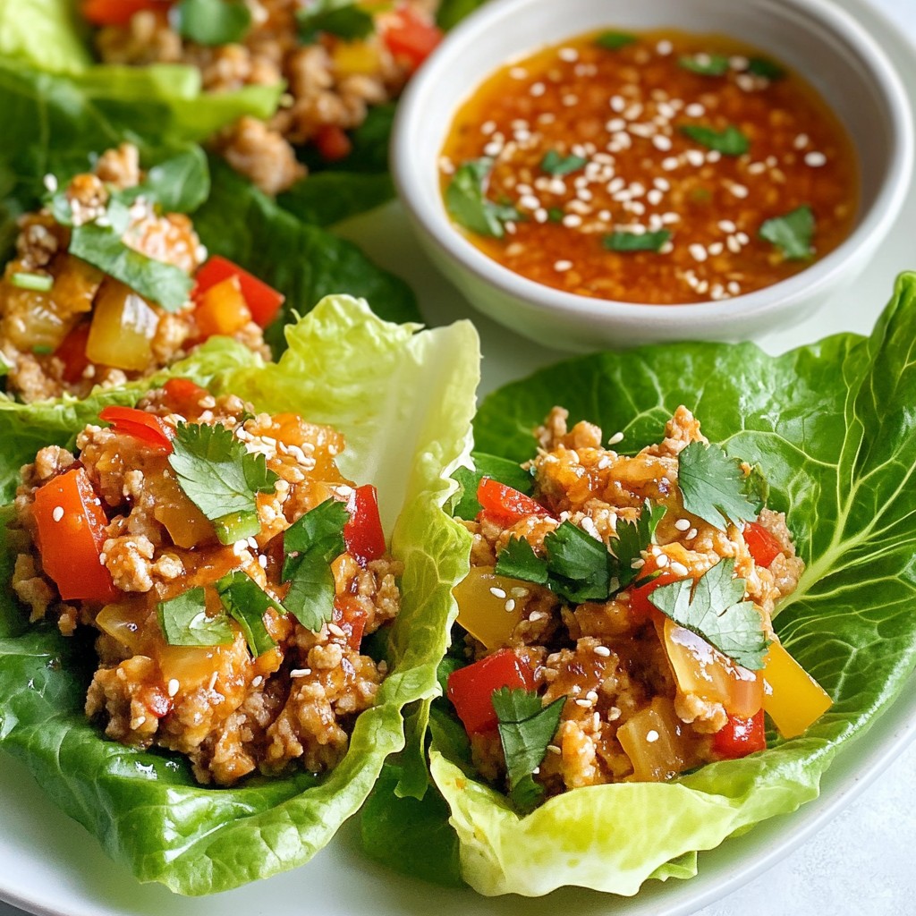 Süße Chili-Hühnchen-Lettuce-Wraps leicht zubereiten