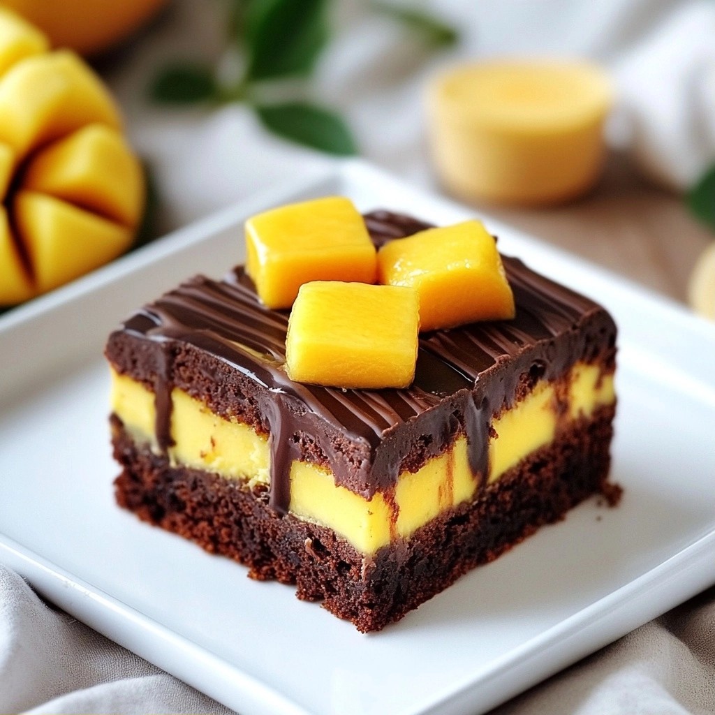 Luftiger Schokoladenkuchen mit Mango-Twist Genuss