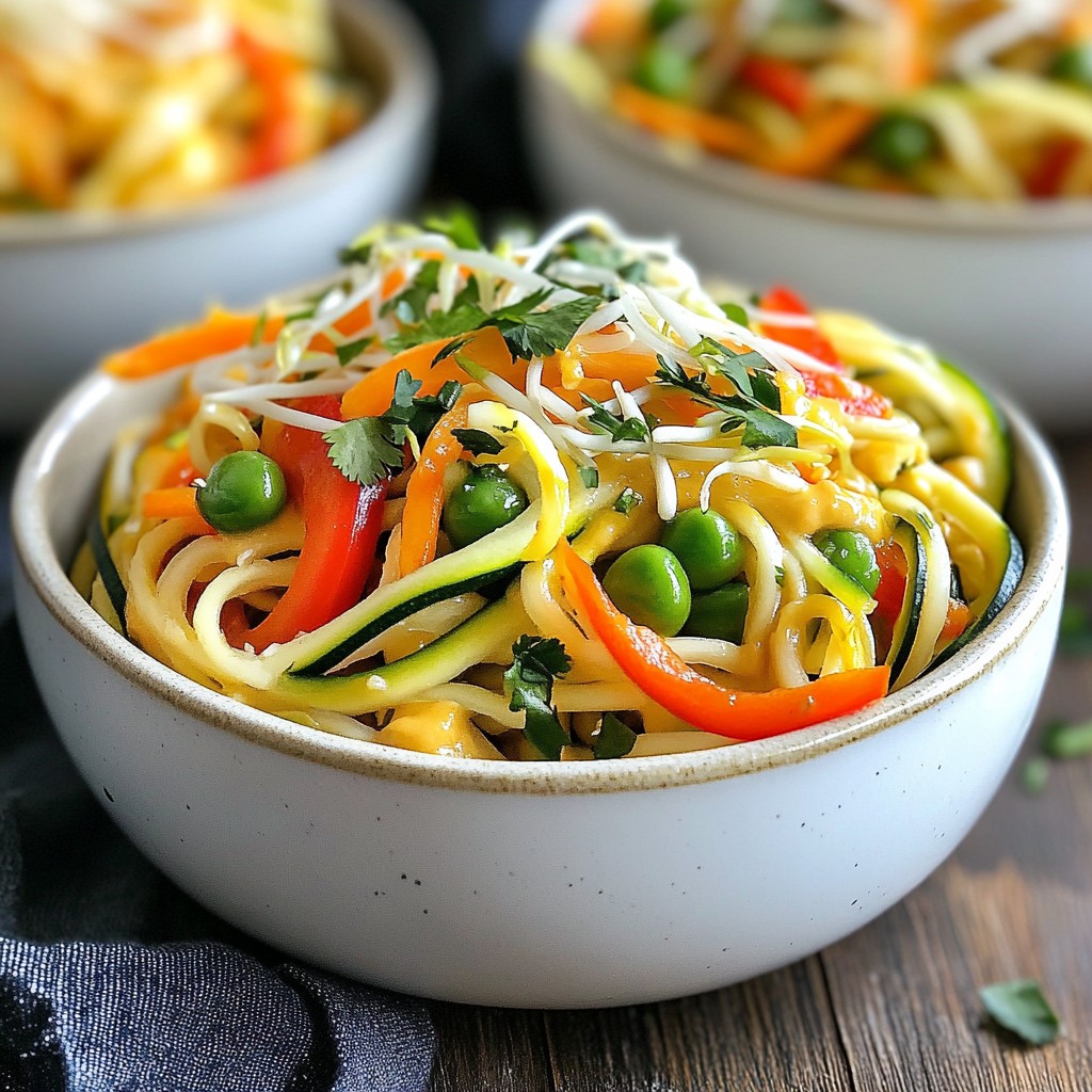 Thai Peanut Zoodle Bowl Lecker und Nahrhaft Genießen