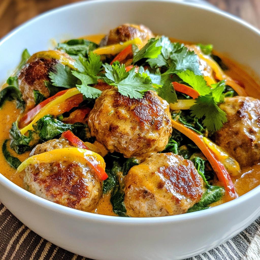 Thai Coconut Curry Meatballs Einfache und köstliche Mahlzeit