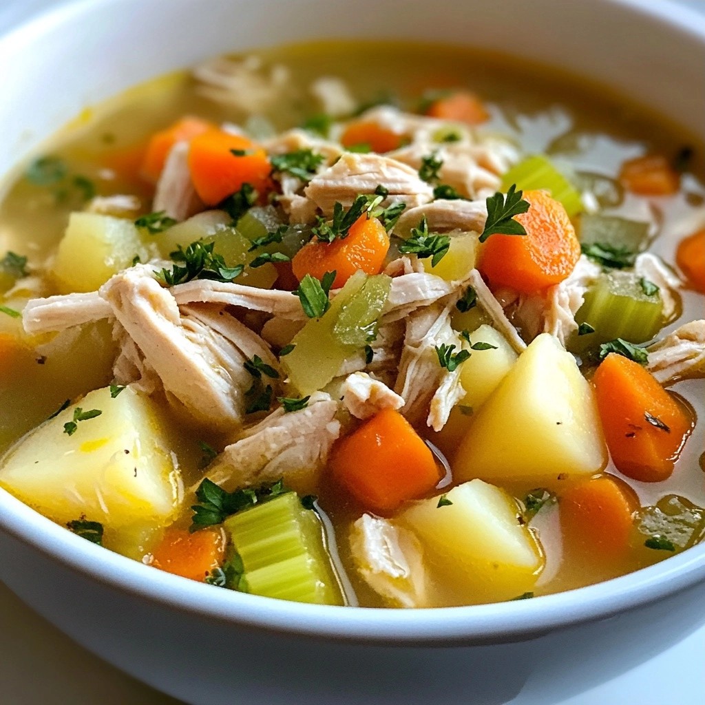 Komfortable Crockpot-Hähnchen-Gemüse-Suppe Rezept